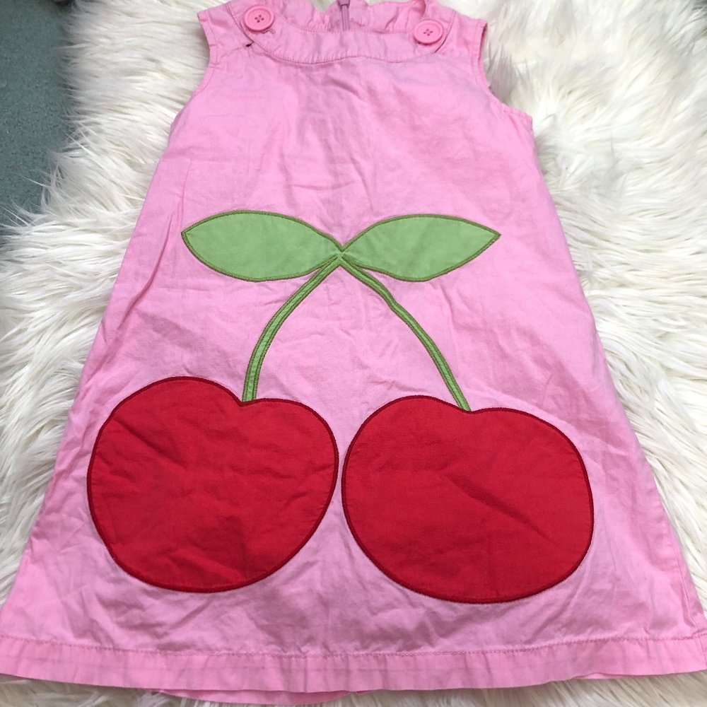 mini boden cherry dress size 4-5Y✨